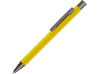 Ручка металлическая шариковая «Straight Gum» soft-touch с зеркальной гравировкой, желтый, металл с покрытием soft-touch