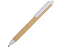 Ручка картонная шариковая «Эко 2.0», бежевый/белый, картон/пластик