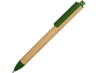 Ручка картонная шариковая «Эко 2.0», бежевый/зеленый, картон/пластик