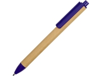 Ручка картонная шариковая «Эко 2.0», бежевый/синий, пластик