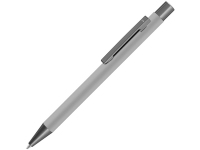 Ручка металлическая шариковая «Straight Gum» soft-touch с зеркальной гравировкой, серый, металл с покрытием soft-touch