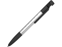Ручка-стилус металлическая шариковая «Multy», серебристый/черный, металл