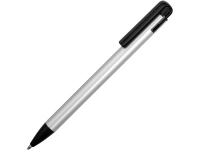 Ручка металлическая шариковая «Loop», серебристый/черный, металл