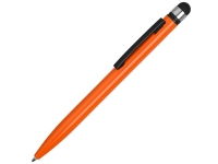Ручка-стилус металлическая шариковая «Poke», оранжевый/черный, металл