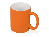 Кружка с покрытием soft-touch «Barrel of a Gum», оранжевый, фарфор