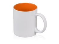 Кружка с покрытием для гравировки «Subcolor W», белый матовый/оранжевый глянцевый, керамика