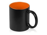 Кружка с покрытием для гравировки «Subcolor BLK», черный/оранжевый, керамика