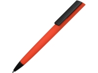 Ручка пластиковая soft-touch шариковая «Taper», красный/черный, пластик с покрытием soft-touch