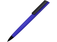 Ручка пластиковая soft-touch шариковая «Taper», синий/черный, пластик с покрытием soft-touch