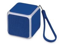 Портативная колонка «Cube» с подсветкой, синий, пластик с покрытием soft-touch/силикон/металл