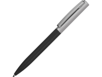 Ручка металлическая soft-touch шариковая «Tally», серебристый/черный, металл с покрытием soft-touch