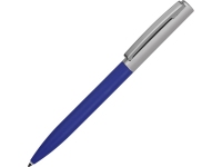 Ручка металлическая soft-touch шариковая «Tally», серебристый/синий, металл с покрытием soft-touch
