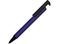 Ручка-подставка металлическая «Кипер Q», синий/черный, металл/пластик