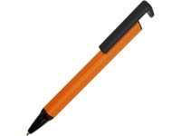 Ручка-подставка металлическая «Кипер Q», оранжевый/черный, металл/пластик