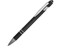 Ручка-стилус металлическая шариковая «Sway» soft-touch, черный/серебристый, металл c покрытием soft-touch