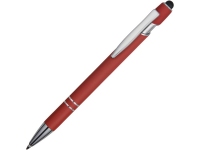Ручка-стилус металлическая шариковая «Sway» soft-touch, красный/серебристый, металл c покрытием soft-touch