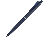 Ручка пластиковая soft-touch шариковая «Plane», темно-синий/черный, верхняя часть ручки- пластик, нижняя часть ручки- пластик с покрытием soft-touch
