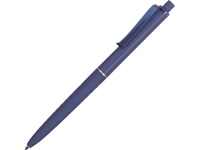 Ручка пластиковая soft-touch шариковая «Plane», синий, верхняя часть ручки- пластик, нижняя часть ручки- пластик с покрытием soft-touch