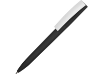 Ручка пластиковая soft-touch шариковая «Zorro», черный/белый, пластик с покрытием soft-touch