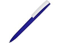 Ручка пластиковая soft-touch шариковая «Zorro», синий/белый, пластик с покрытием soft-touch
