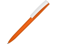 Ручка пластиковая soft-touch шариковая «Zorro», оранжевый/белый, пластик с покрытием soft-touch