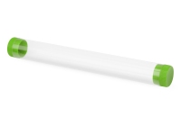 Футляр-туба пластиковый для ручки Tube 2.0, прозрачный/зеленое яблоко