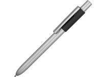 Ручка металлическая шариковая «Bobble», серый/черный, металл/силикон