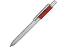 Ручка металлическая шариковая «Bobble», серый/красный, металл/силикон