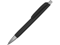Ручка пластиковая шариковая «Gage», черный матовый/серебристый, пластик