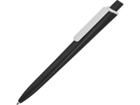 Ручка пластиковая трехгранная шариковая «Lateen», черный/белый, пластик