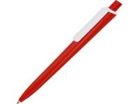 Ручка пластиковая трехгранная шариковая «Lateen», красный/белый, пластик
