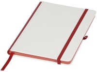 Блокнот А5 «Solid», белый/красный, искусственная кожа PU