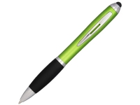 Ручка-стилус шариковая «Nash», лайм/черный/серебристый, АБС пластик
