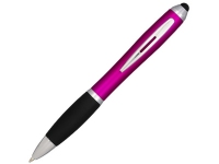 Ручка-стилус шариковая «Nash», розовый/черный/серебристый, АБС пластик