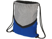 Спортивный рюкзак-мешок, серый/ярко-синий, ткань из вереска с полиуретановой подкладкой 210D