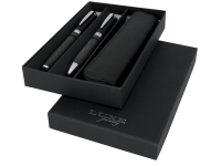 Подарочный набор ручек Carbon, черный, черный