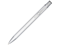 Ручка металлическая шариковая «Moneta» с анодированным покрытием, белый, алюминиевый корпус с элементами АБС пластика и стальным зажимом