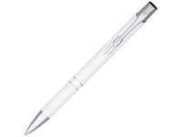 Ручка металлическая шариковая «Moneta» с анодированным покрытием, серебристый, алюминиевый корпус с элементами АБС пластика и стальным зажимом