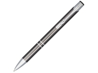 Ручка металлическая шариковая «Moneta» с анодированным покрытием, серый, алюминиевый корпус с элементами АБС пластика и стальным зажимом