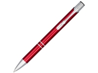 Ручка металлическая шариковая «Moneta» с анодированным покрытием, красный, алюминиевый корпус с элементами АБС пластика и стальным зажимом