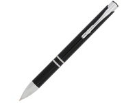 Ручка пластиковая шариковая «Moneta», черный, корпус из АБС пластика со стальным зажимом