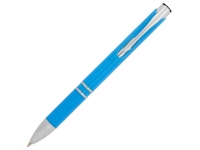 Ручка пластиковая шариковая «Moneta», голубой, корпус из АБС пластика со стальным зажимом