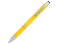 Ручка пластиковая шариковая «Moneta», желтый, корпус из АБС пластика со стальным зажимом