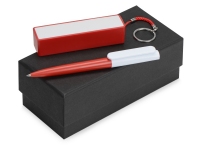Подарочный набор Essentials Umbo с ручкой и зарядным устройством, красный/белый, пластик