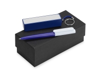 Подарочный набор Essentials Umbo с ручкой и зарядным устройством, синий/белый, пластик