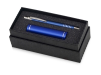 Подарочный набор Essentials Bremen с ручкой и зарядным устройством, синий/серебристый, металл