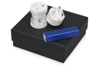 Подарочный набор Charge с адаптером и зарядным устройством, синий, переходник-трансформер - пластик, зарядное устройство - металл