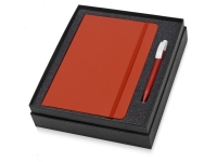 Подарочный набор Uma Vision с ручкой и блокнотом А5, красный/белый, пластик/картон с покрытием из полиуретана, имитирующего кожу