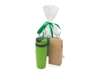 Подарочный набор Mattina Plus, зеленый, термокружка- пластик