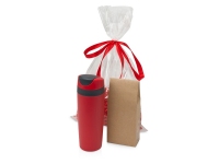 Подарочный набор Mattina Plus, красный, термокружка- пластик